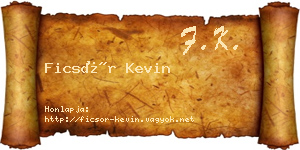 Ficsór Kevin névjegykártya